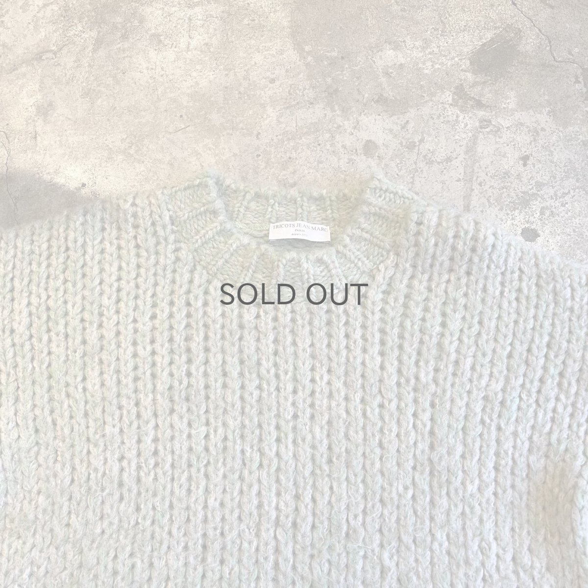 画像8: 2 COLOR PATTERN CHAIN STITCH DESIGN KNIT SWEATER / Ladies L (8)