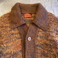 画像5: MIX COLOR DESIGN KNIT LONG CARDIGAN / Ladies L (5)