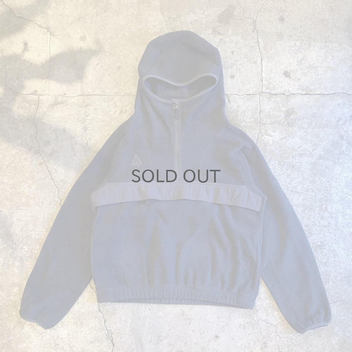 画像1: 【NIKE ACG】FRONT POCKET DESIGN HALF ZIP UP FLEECE HOODIE TOPS / Ladies L (1)
