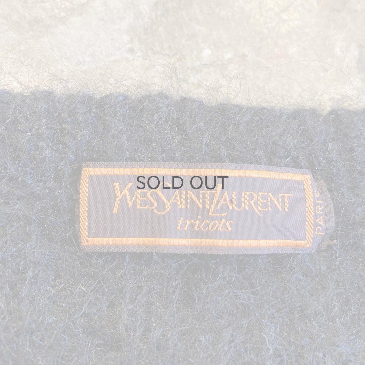 画像12: 【YVES SAINT LAURENT】BLACK COLOR DESIGN CREW NECK KNIT SWEATER / Ladies M (12)