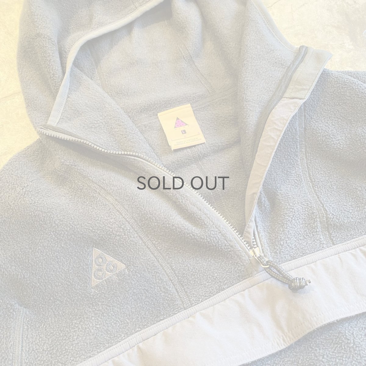 画像6: 【NIKE ACG】FRONT POCKET DESIGN HALF ZIP UP FLEECE HOODIE TOPS / Ladies L (6)