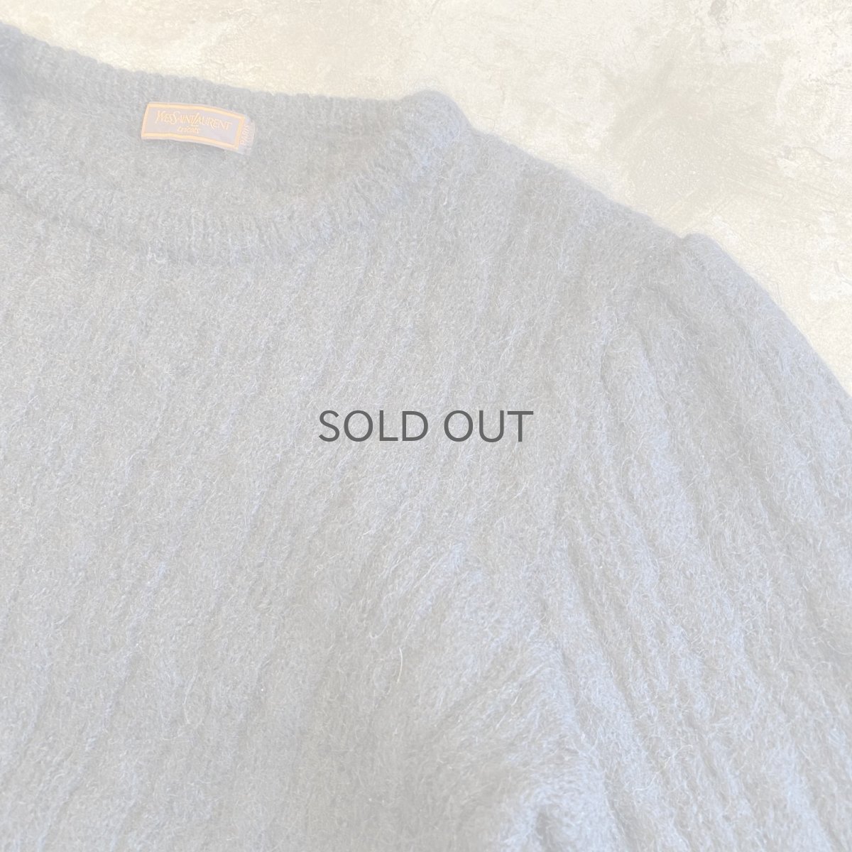 画像9: 【YVES SAINT LAURENT】BLACK COLOR DESIGN CREW NECK KNIT SWEATER / Ladies M (9)