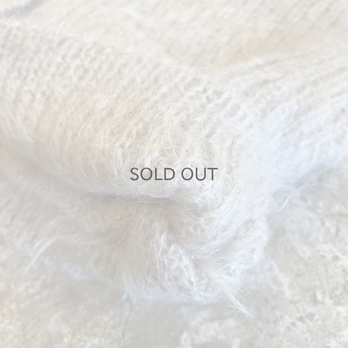 画像5: PALE TONE FRONT DOUBLE POCKET DESIGN KNIT MOHAIR CARDIGAN / Ladies L (5)