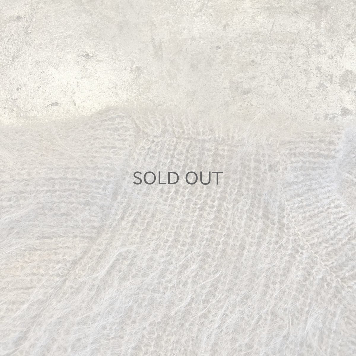 画像9: PALE TONE FRONT DOUBLE POCKET DESIGN KNIT MOHAIR CARDIGAN / Ladies L (9)