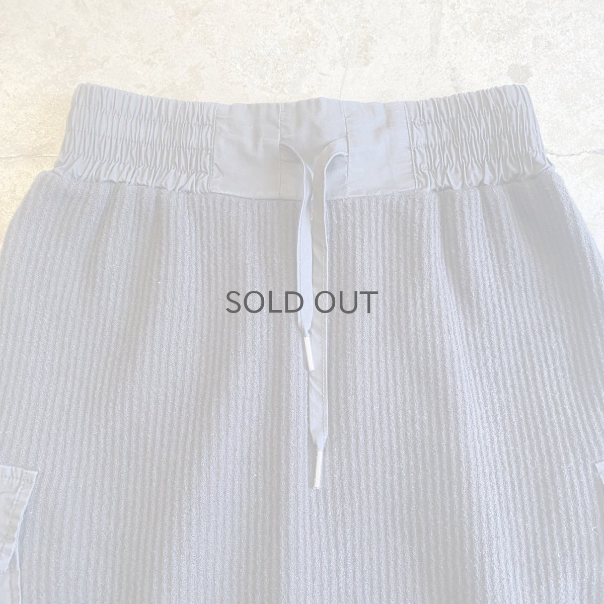 画像4: DOUBLE POCKET DESIGN RIB KNIT SKIRT / FREE~W30 (4)