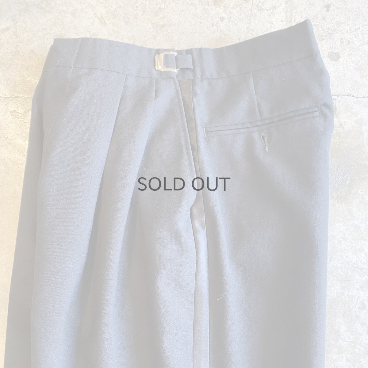 画像7: BLACK COLOR SIDE LINE DESIGN WAIST ADJUSTMENT PANTS / W27~W34 (7)