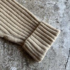 画像6: 【L.L.BEAN】BEIGE COLOR SHOULDER ELBOW PATCH DESIGN RIB KNIT SWEATER / Ladies L  (6)