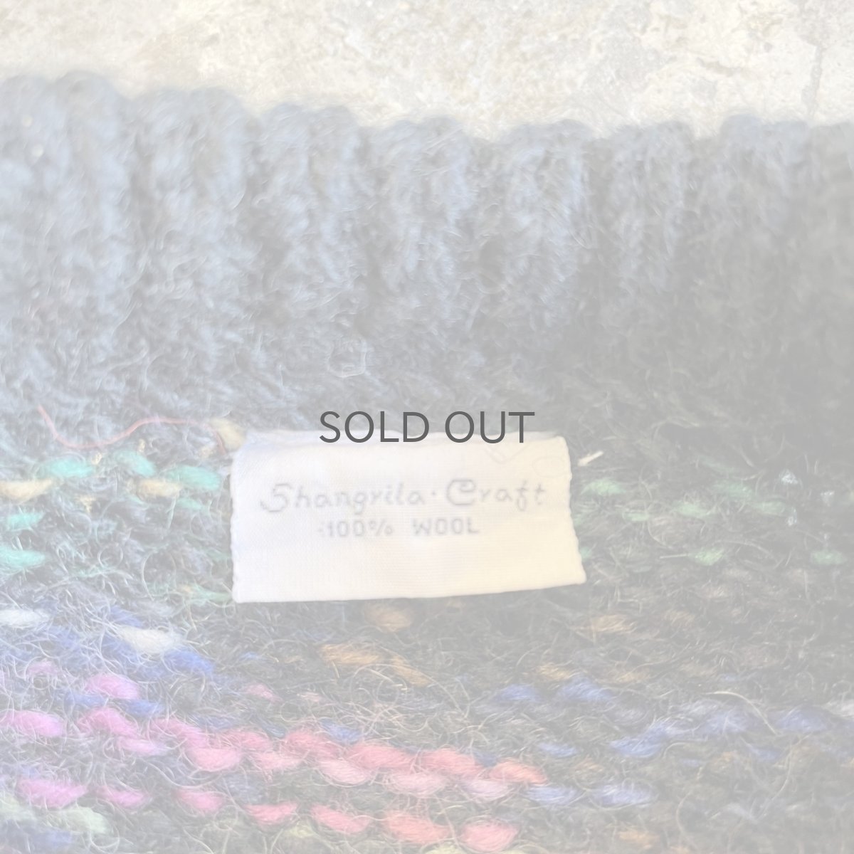 画像12: MIX COLOR MULCH BORDER PATTERN DESIGN KNIT CARDIGAN / Ladies L (12)