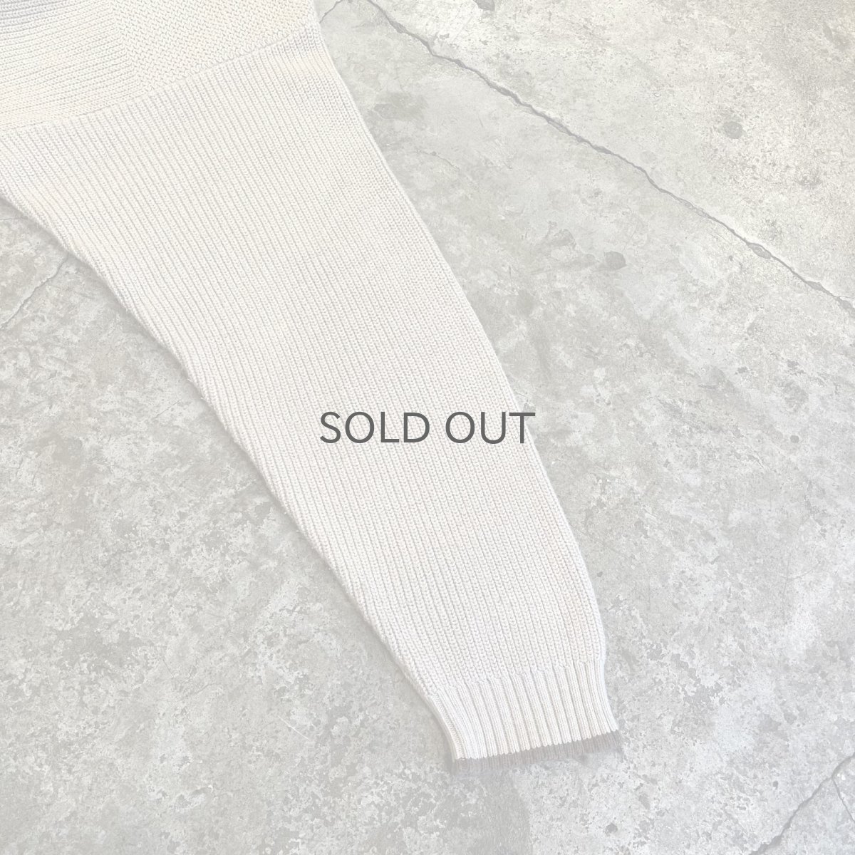 画像6: BEIGE COLOR HALF ZIP DESIGN RIB COTTON KNIT L/S TOPS / Ladies L(M) (6)