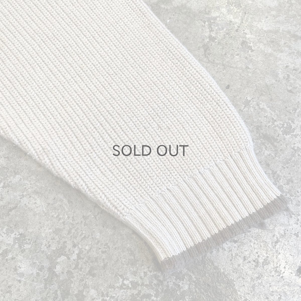 画像11: BEIGE COLOR HALF ZIP DESIGN RIB COTTON KNIT L/S TOPS / Ladies L(M) (11)