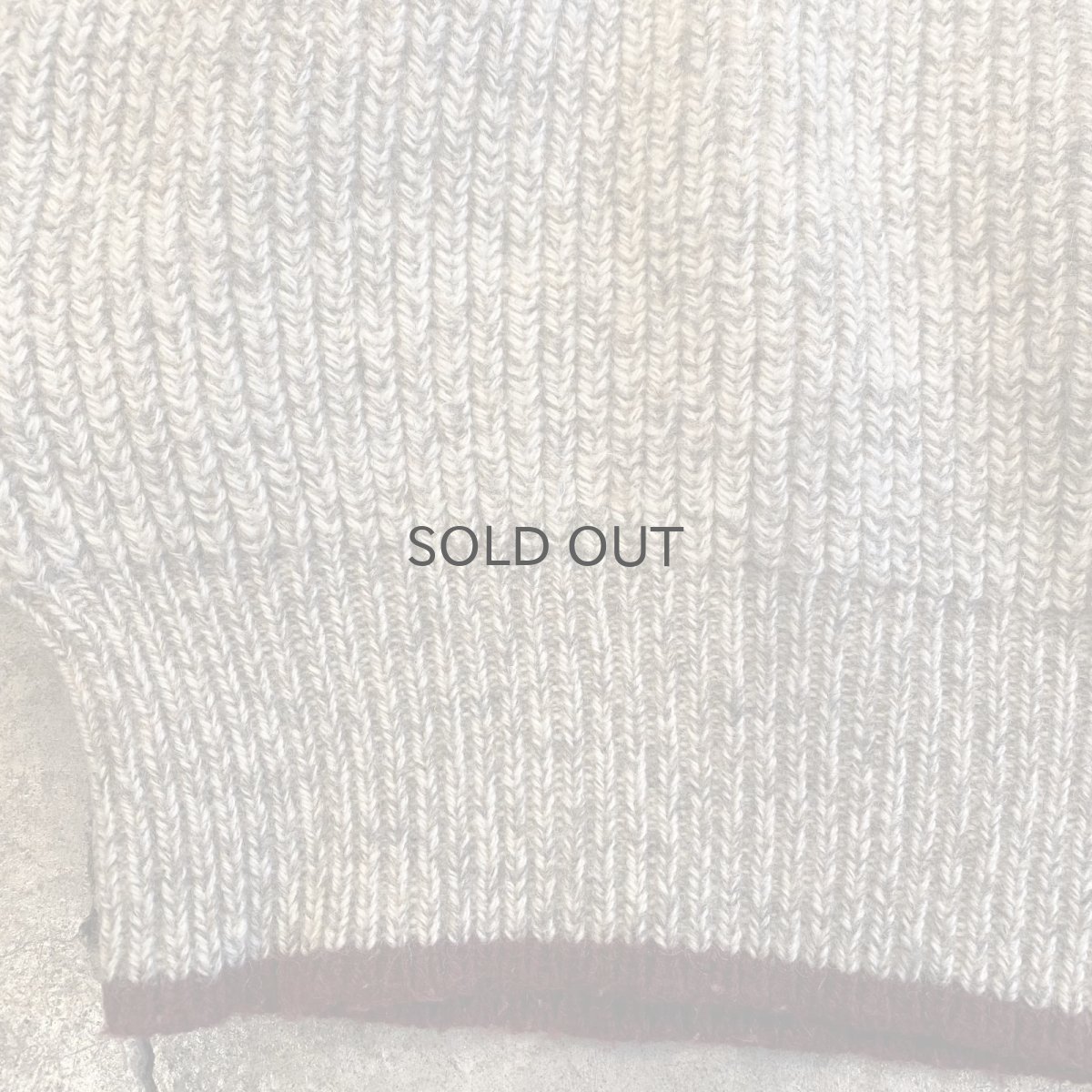 画像6: POINT LINE RIB DESIGN HALF ZIP SWEATER / Ladies L (6)