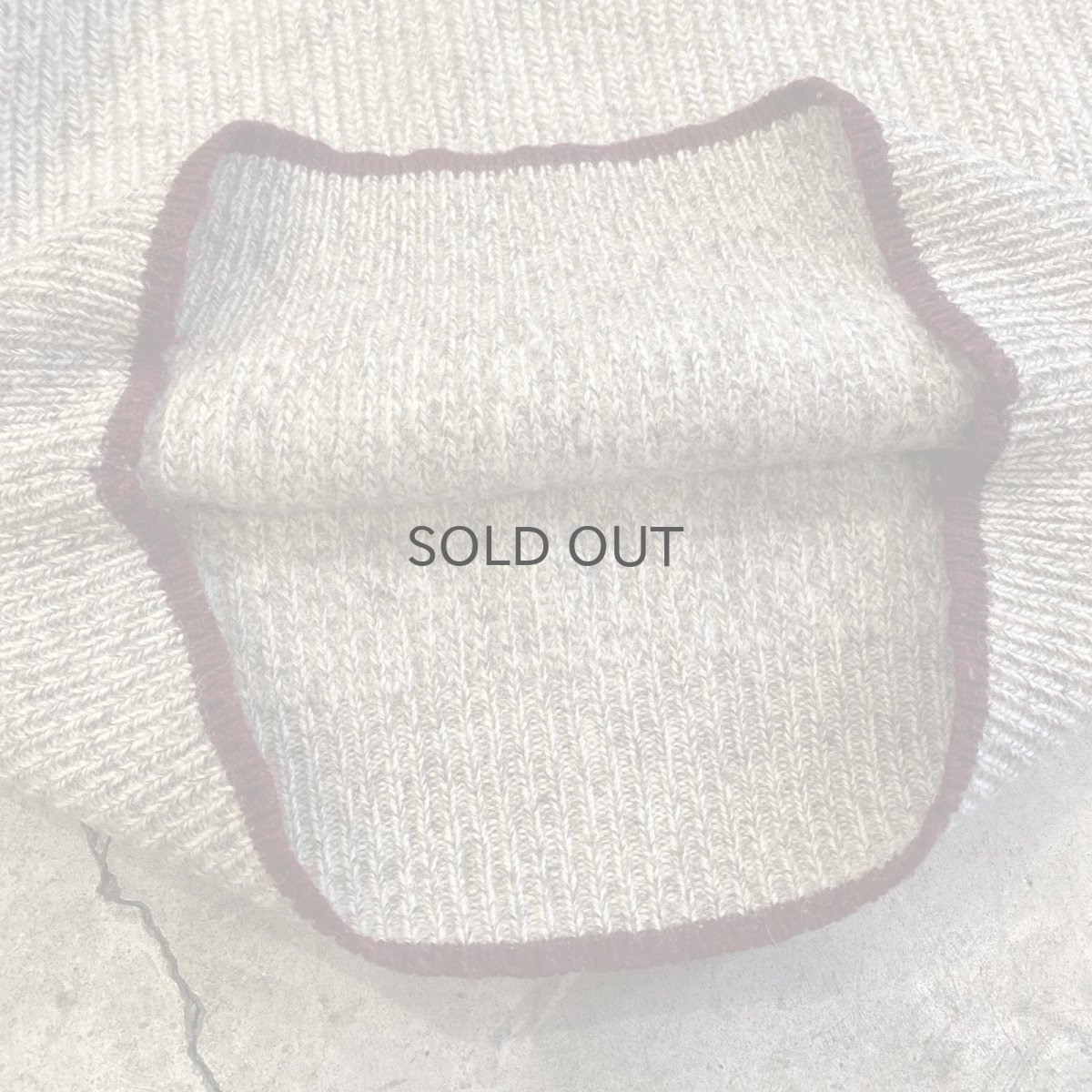 画像8: POINT LINE RIB DESIGN HALF ZIP SWEATER / Ladies L (8)