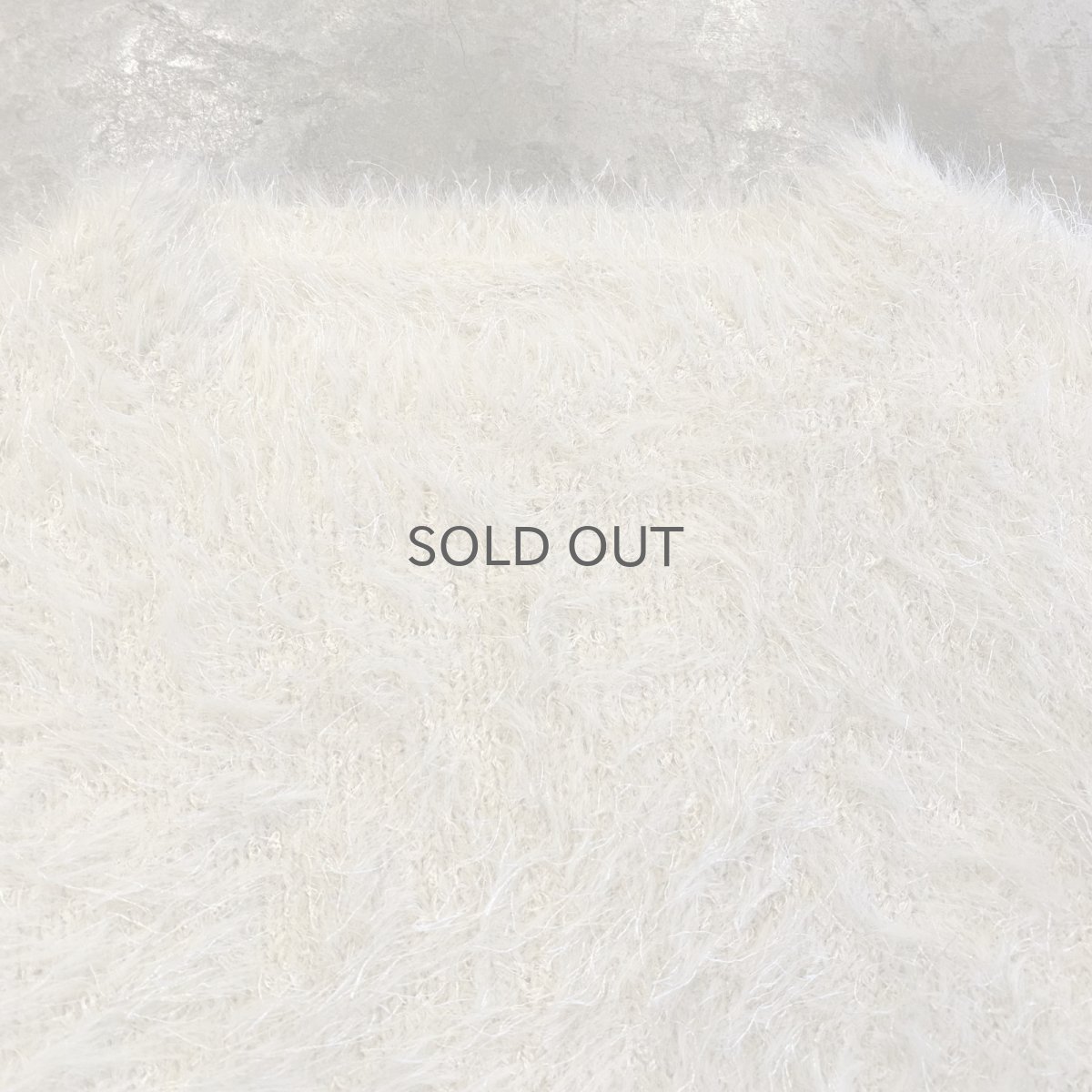 画像4: WHITE COLOR SHAGGY SHORT DESIGN KNIT TOPS / Ladies M (4)