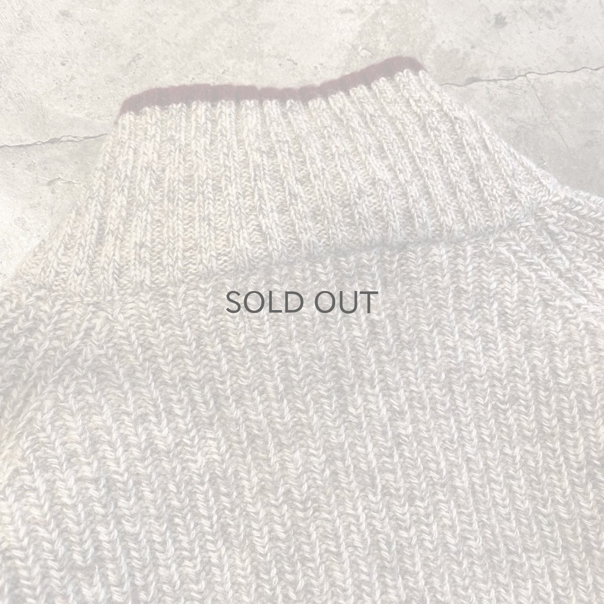 画像10: POINT LINE RIB DESIGN HALF ZIP SWEATER / Ladies L (10)