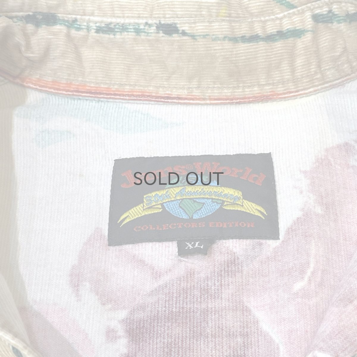 画像10: ARTISTIC FLORAL GRAPHIC PATTERN CORDUROY L/S SHIRT / Mens XL (10)