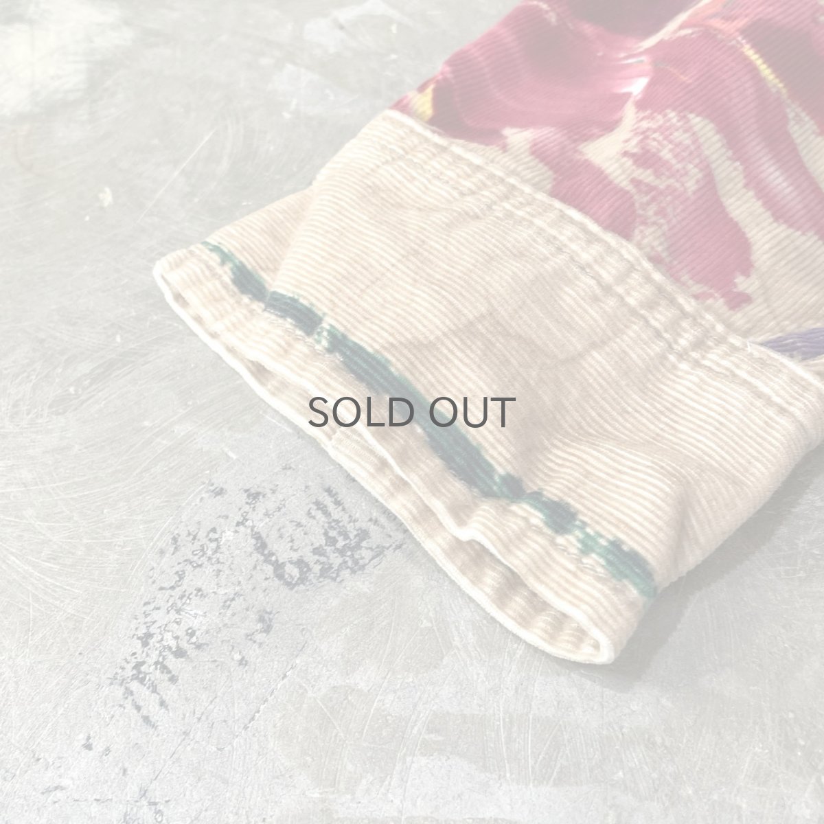 画像7: ARTISTIC FLORAL GRAPHIC PATTERN CORDUROY L/S SHIRT / Mens XL (7)