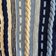 画像10: 3 COLOR MIX PATTERN DESIGN ALAN KNIT SWEATER / Ladies M (10)