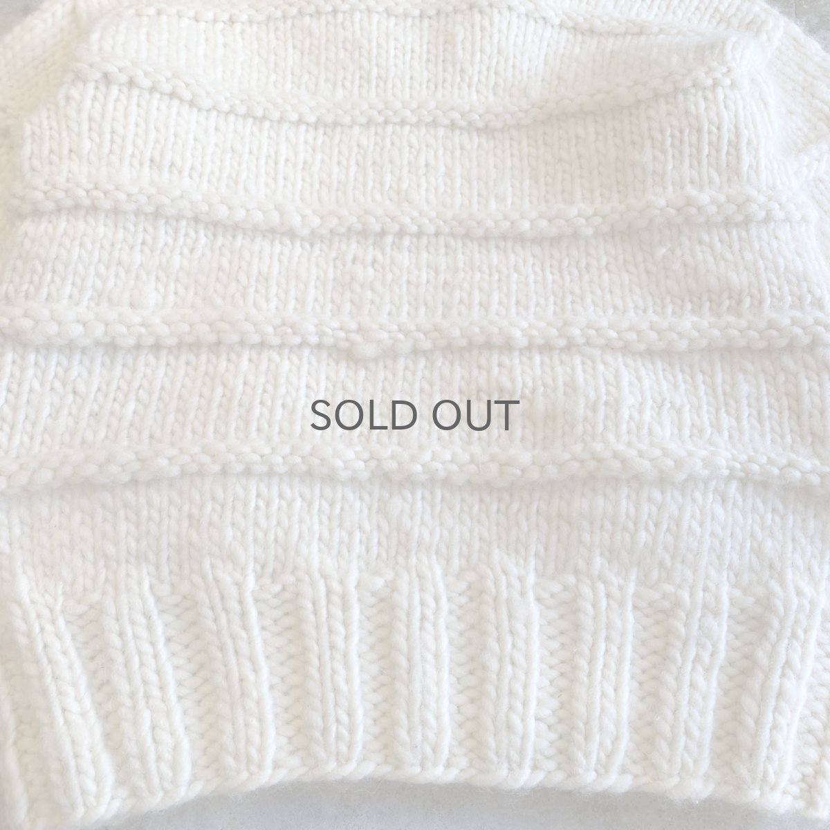 画像11: WHITE COLOR HAND KNIT ZIP UP JACKET / Ladies M(13) / MADE IN CANADA (11)