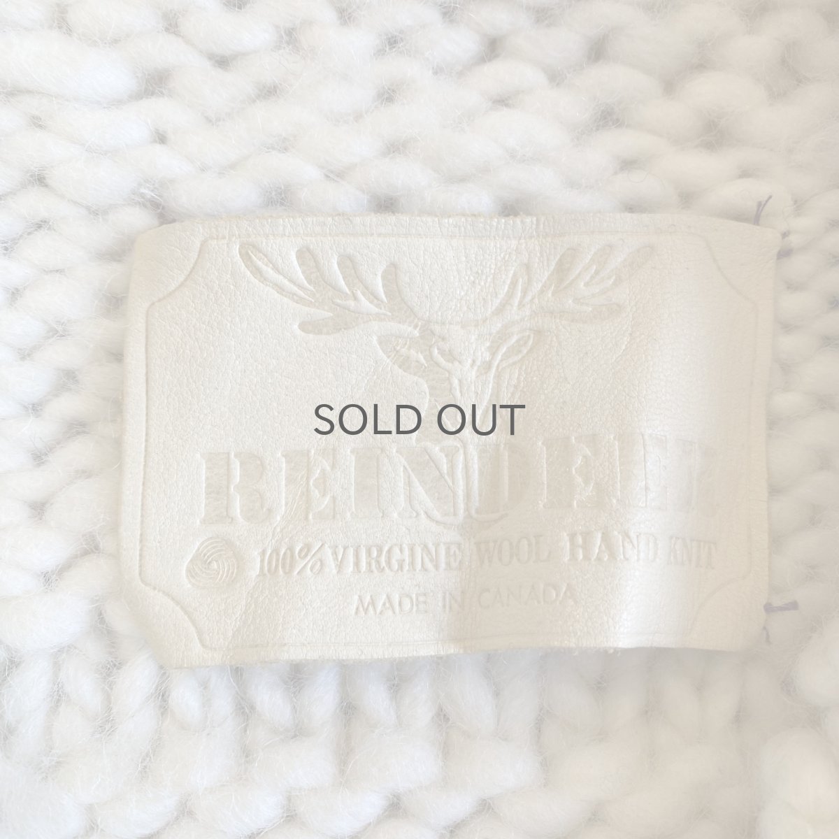 画像13: WHITE COLOR HAND KNIT ZIP UP JACKET / Ladies M(13) / MADE IN CANADA (13)