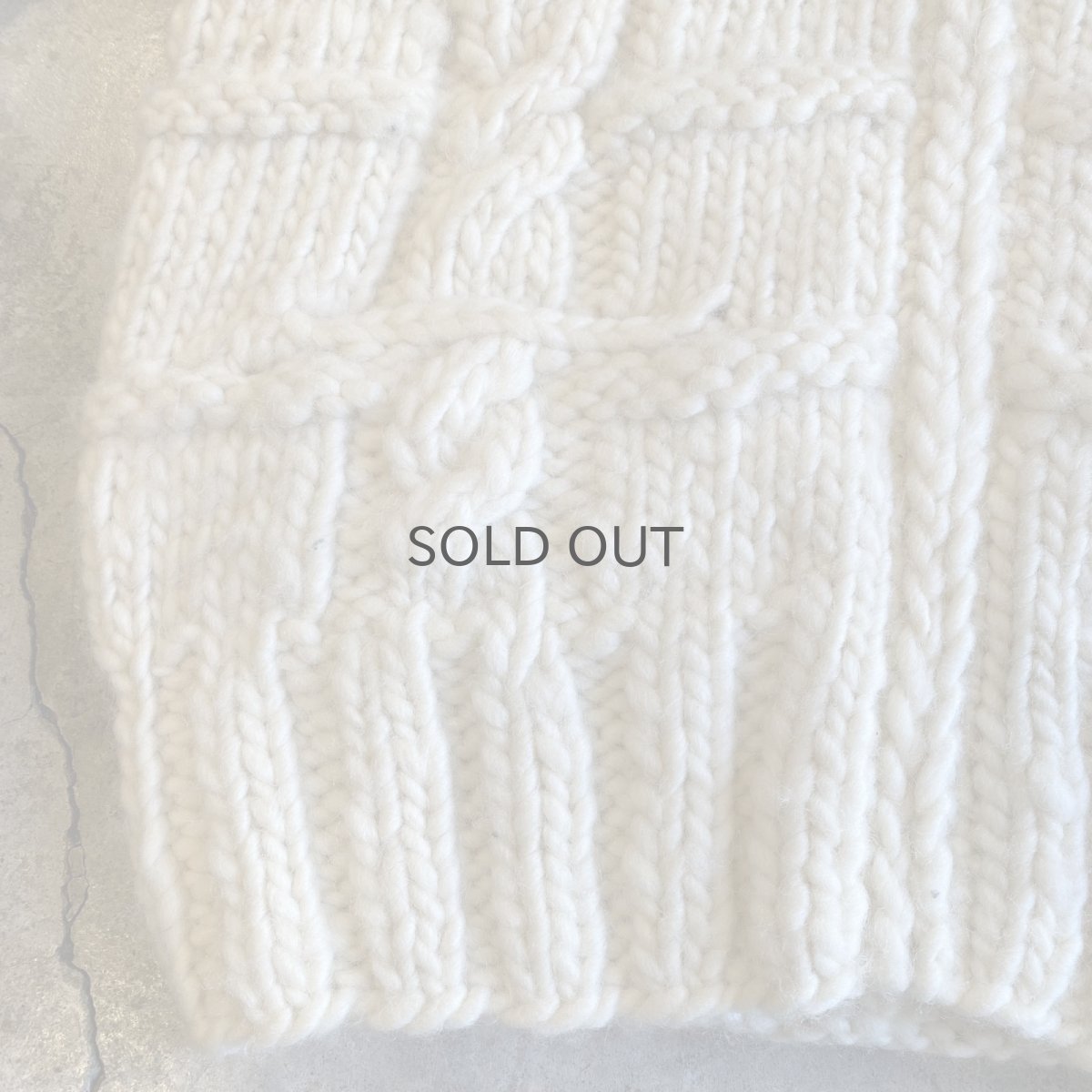 画像6: WHITE COLOR HAND KNIT ZIP UP JACKET / Ladies M(13) / MADE IN CANADA (6)