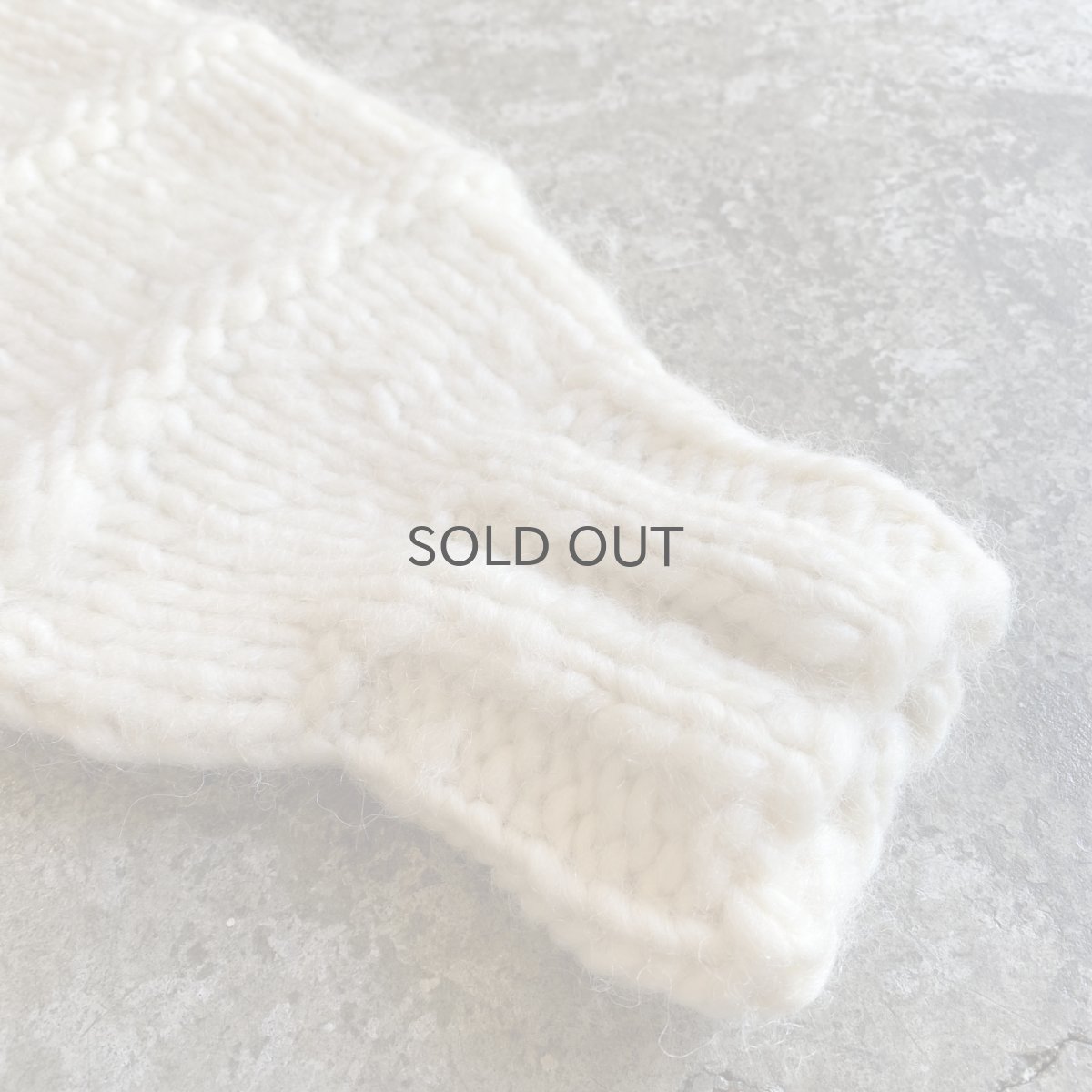 画像8: WHITE COLOR HAND KNIT ZIP UP JACKET / Ladies M(13) / MADE IN CANADA (8)