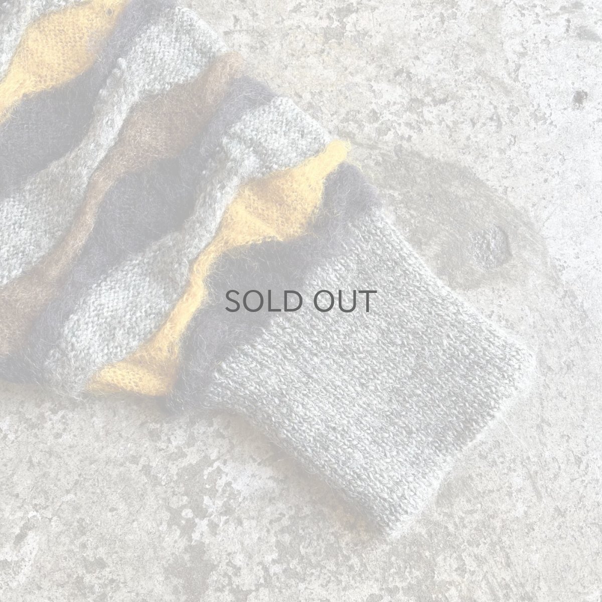 画像6: MULTI BORDER COLOR EMBOSS DESIGN KNIT SWEATER / Ladies M (6)