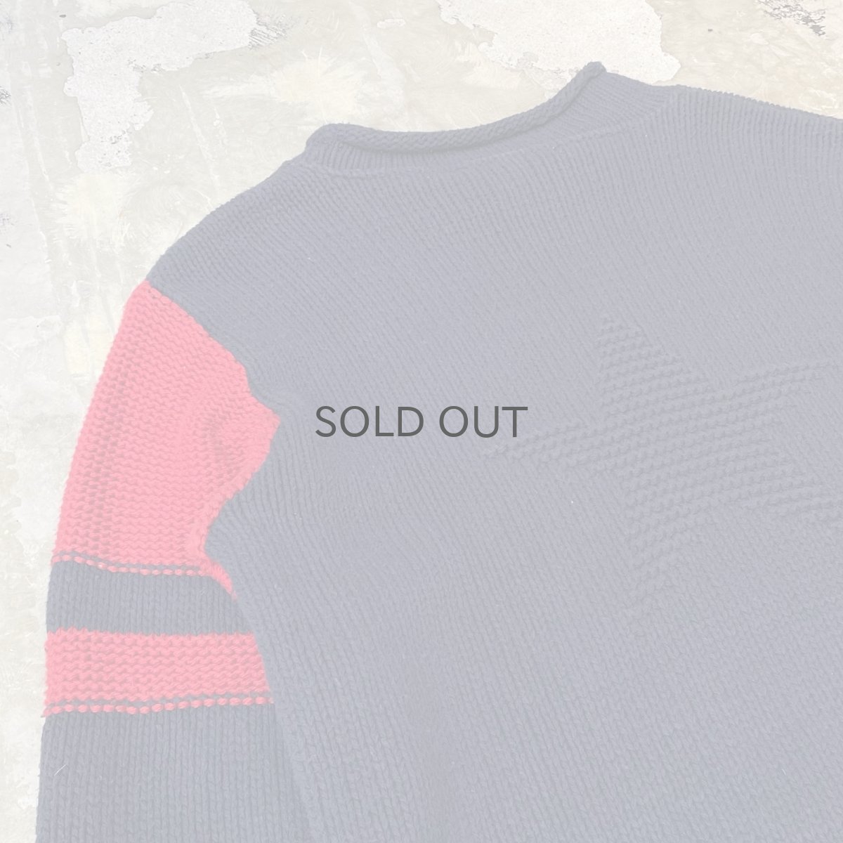 画像9: BICOLOR ONE STAR PATTERN KNIT SWEATER / Mens L (9)