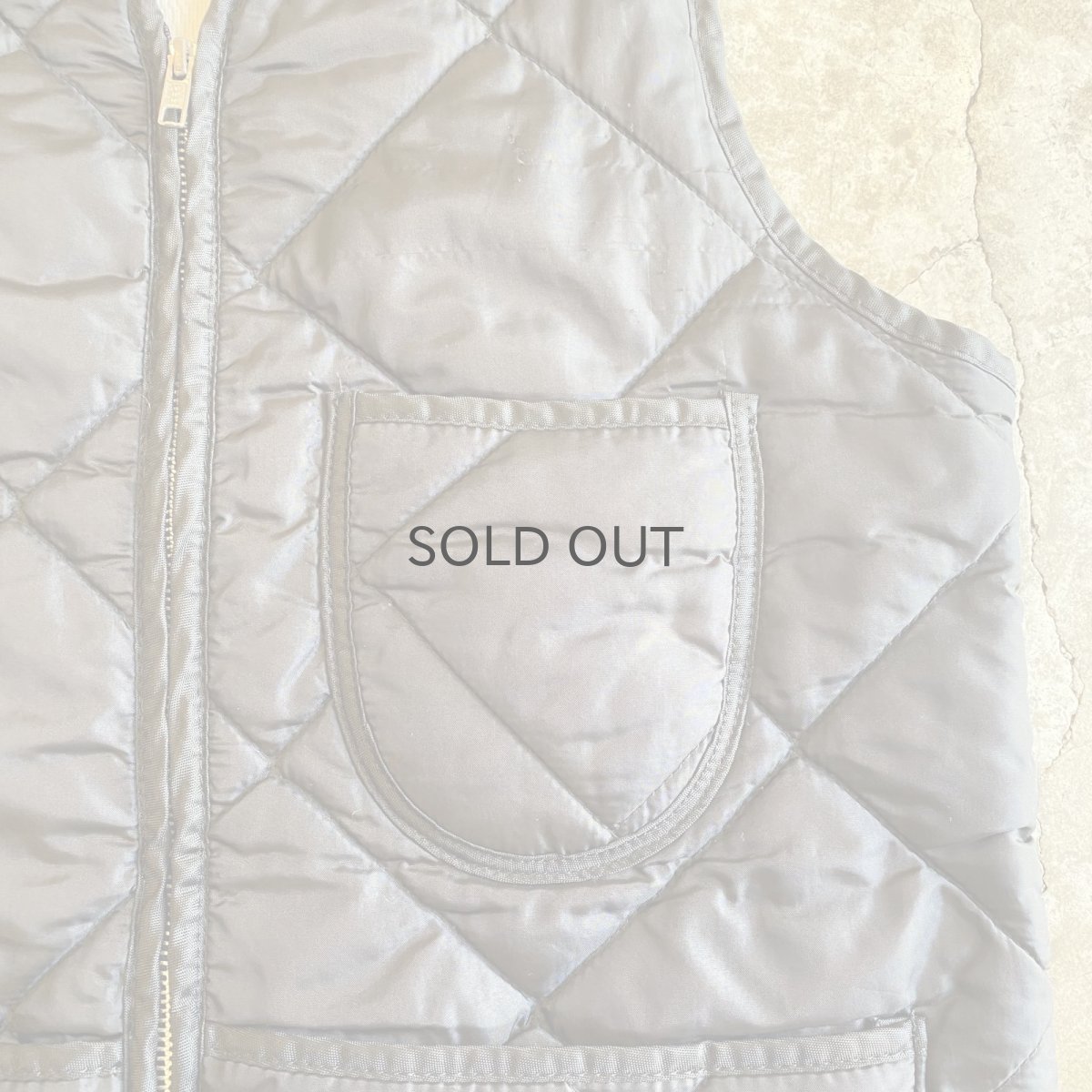 画像6: QUILTING DESIGN BLACK COLOR LINER VEST / Ladies M / MADE IN USA (6)