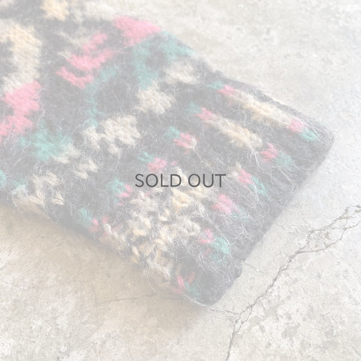 画像8: ALL OVER PATTERN DESIGN POLO KNIT SWEATER / Ladies L / MADE IN ITALY (8)