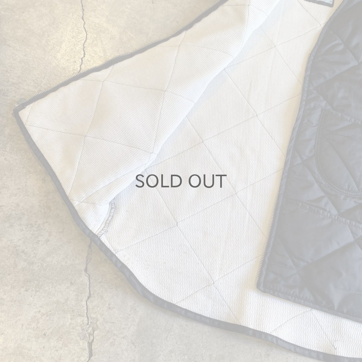 画像8: QUILTING DESIGN BLACK COLOR LINER VEST / Ladies M / MADE IN USA (8)