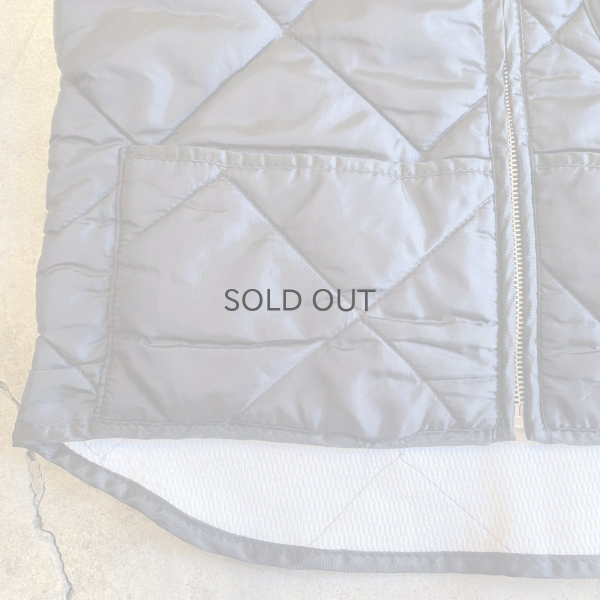 画像5: QUILTING DESIGN BLACK COLOR LINER VEST / Ladies M / MADE IN USA (5)