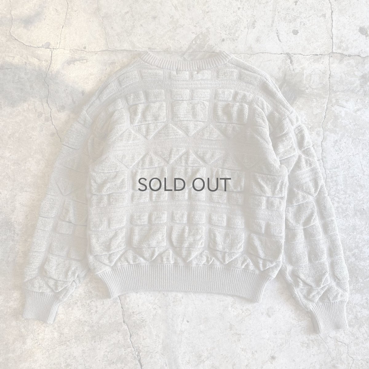 画像2: DESIGN ART EMBOSS KNIT SWEATER / Ladies L(M) (2)