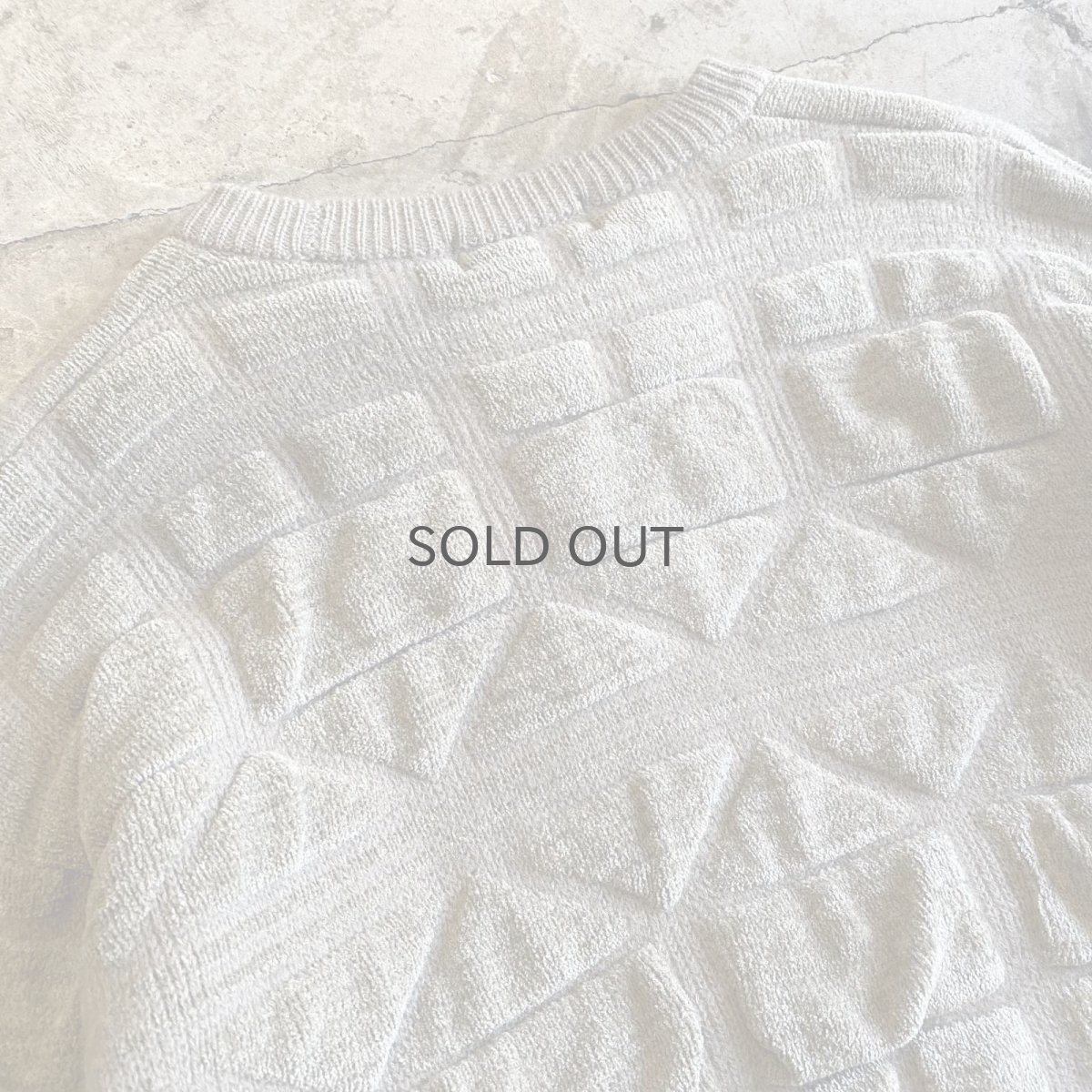 画像10: DESIGN ART EMBOSS KNIT SWEATER / Ladies L(M) (10)