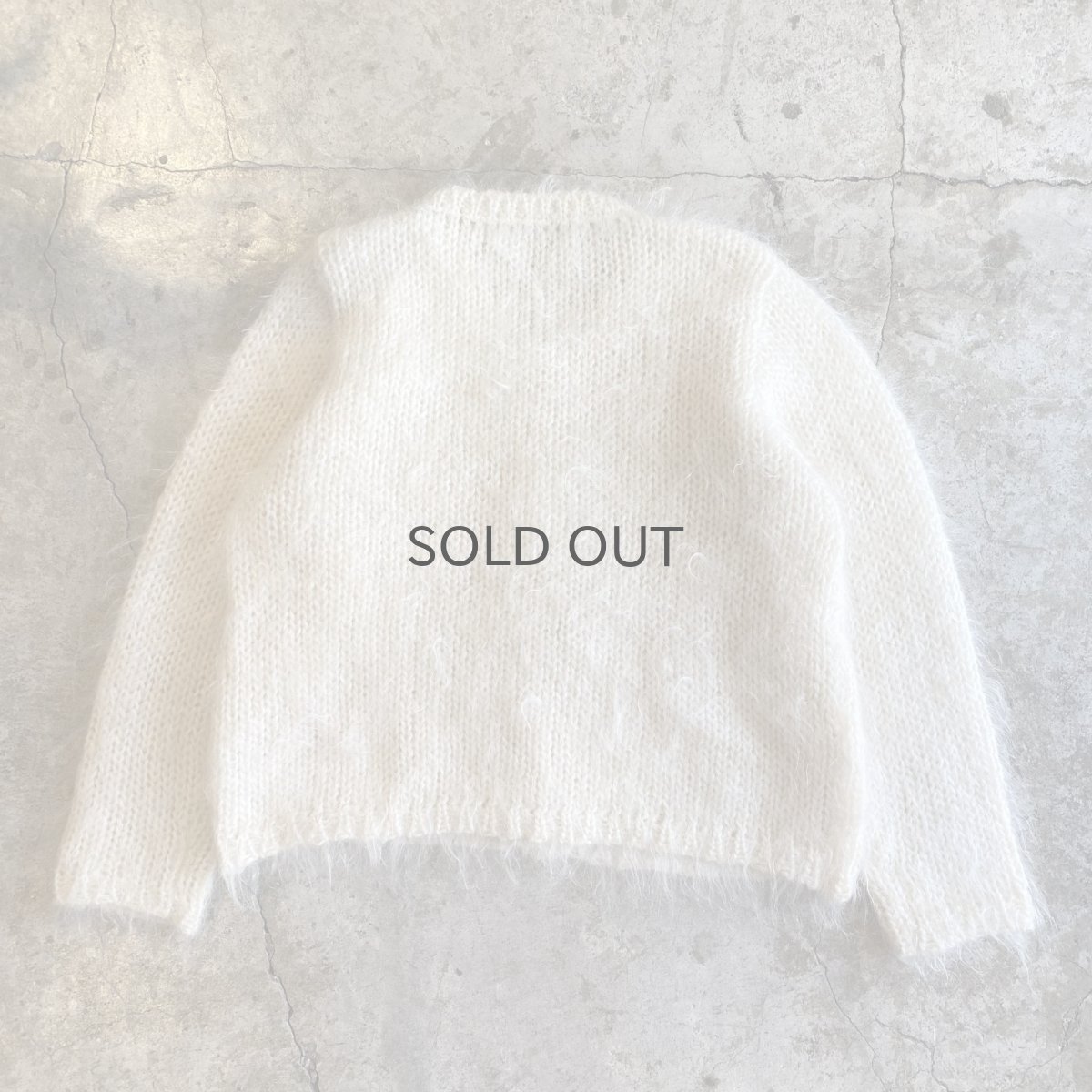 画像2: OLD PATCH MOHAIR DESIGN KNIT CARDIGAN / Ladies M (2)