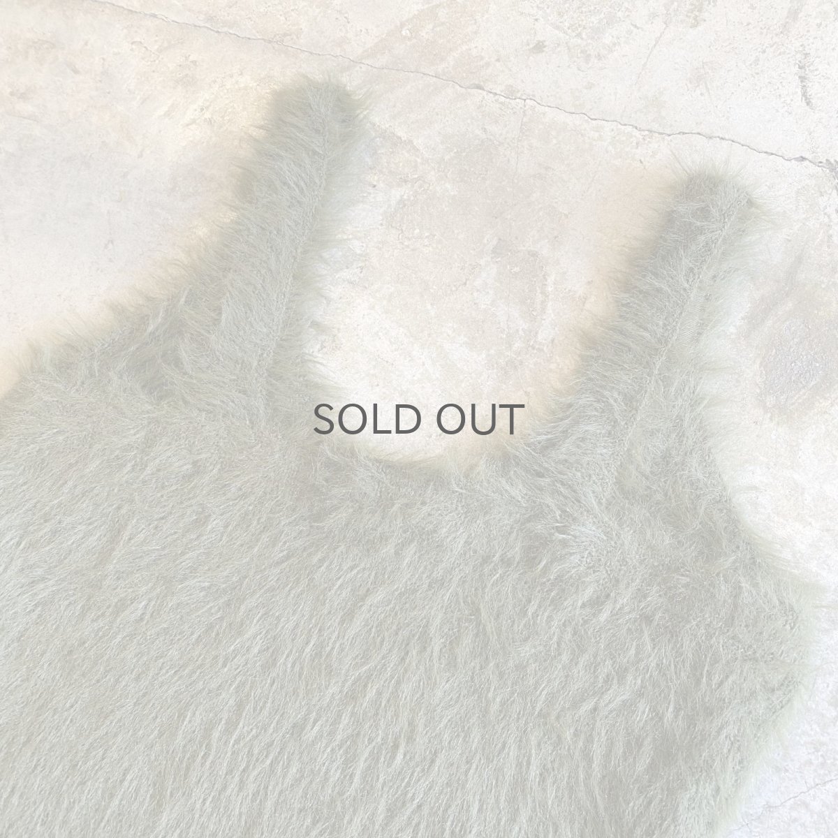 画像8: FAUX FUR SHAGGY KNIT COLOR N/S TOPS / Ladies M (8)