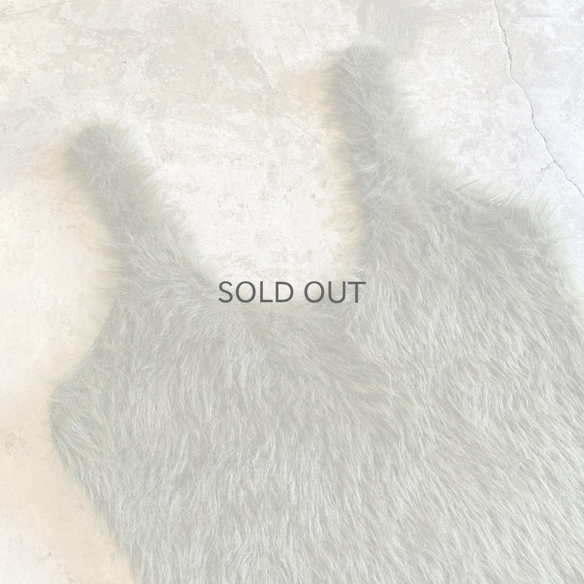 画像3: FAUX FUR SHAGGY KNIT COLOR N/S TOPS / Ladies M (3)