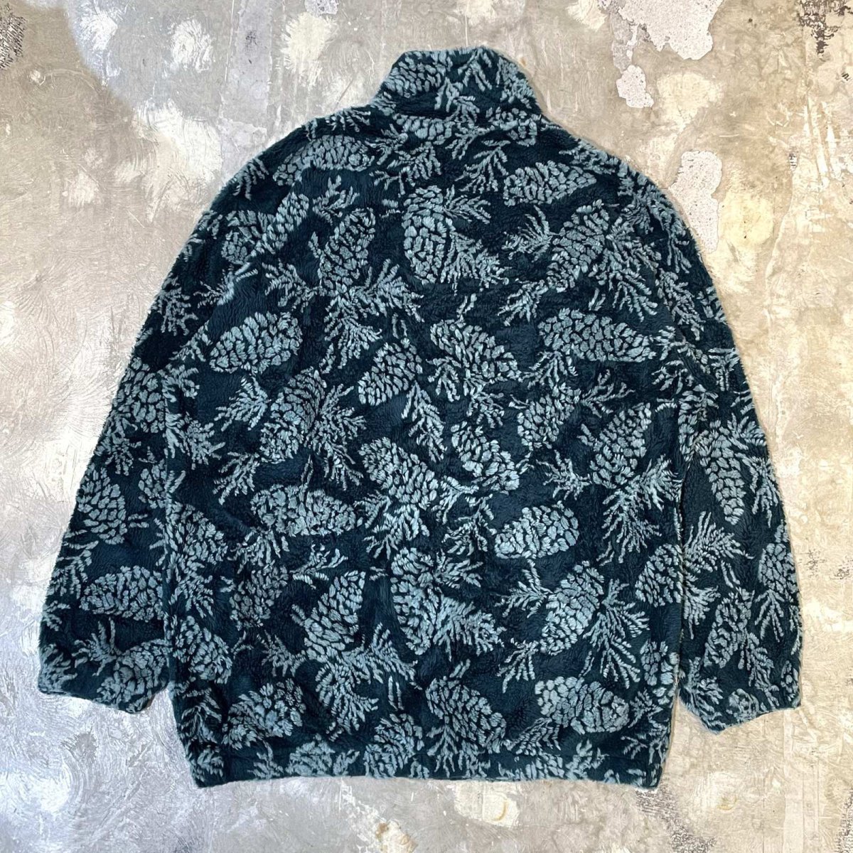 画像2: ALL OVER PATTERN HI-NECK ZIP UP JACKET / Mens L (2)