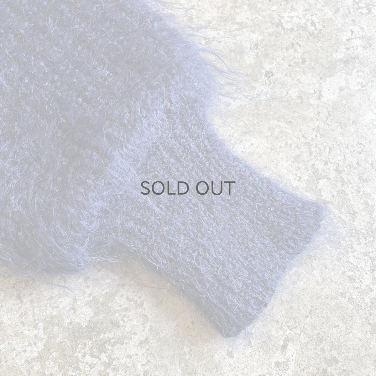 画像6: NAVY COLOR VOLUME SLEEVE DESIGN KNIT MOHAIR CARDIGAN / Ladies L (6)