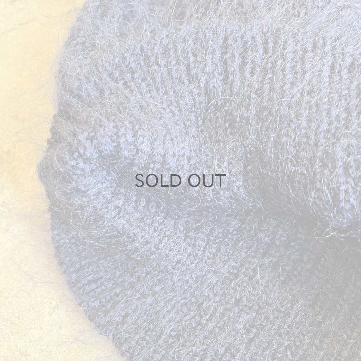 画像5: NAVY COLOR VOLUME SLEEVE DESIGN KNIT MOHAIR CARDIGAN / Ladies L (5)