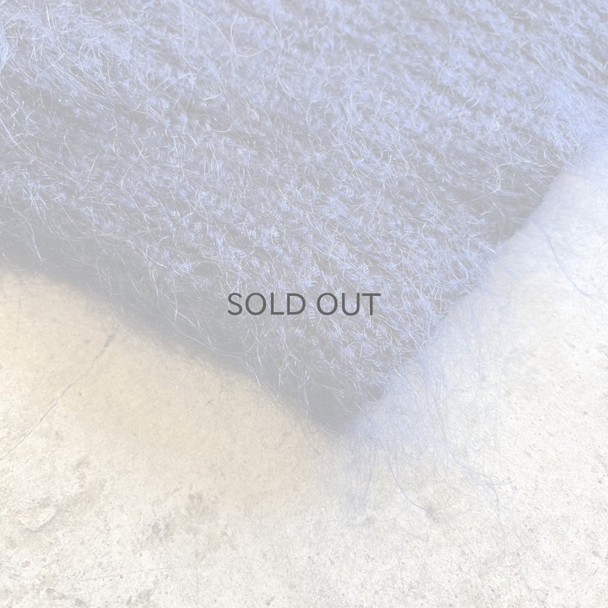 画像3: NAVY COLOR VOLUME SLEEVE DESIGN KNIT MOHAIR CARDIGAN / Ladies L (3)