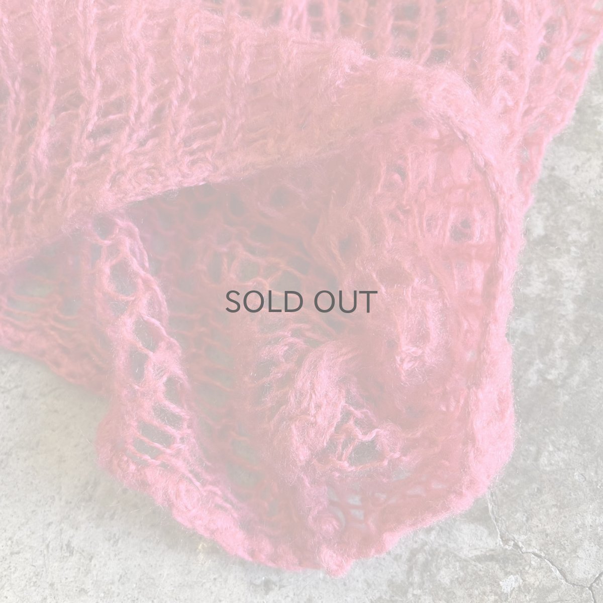 画像5: PINK COLOR MESH DESIGN LOWGAUGE KNIT TOPS / Ladies L (5)