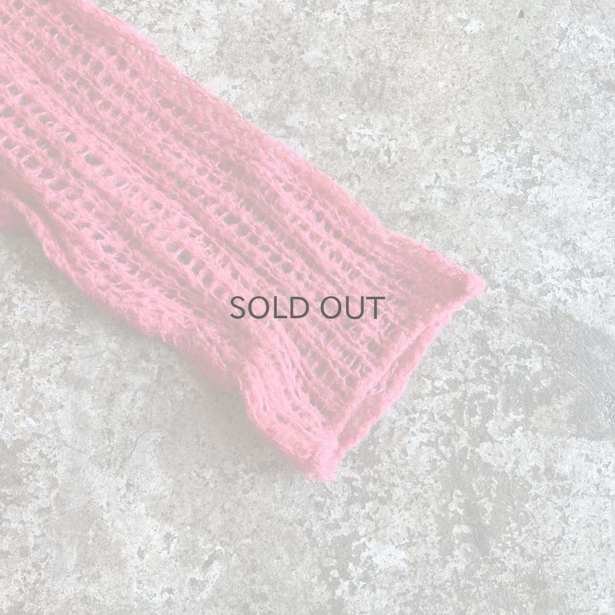 画像6: PINK COLOR MESH DESIGN LOWGAUGE KNIT TOPS / Ladies L (6)