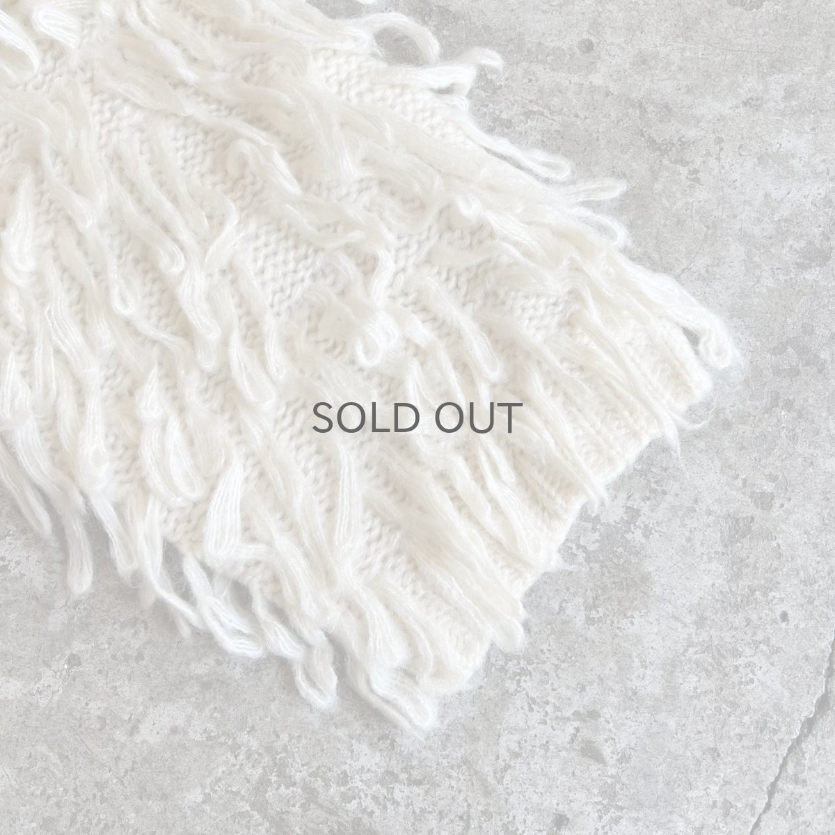 画像6: ALL OVER LOOP FRINGE LINE DESIGN KNIT CARDIGAN / Ladies M (6)