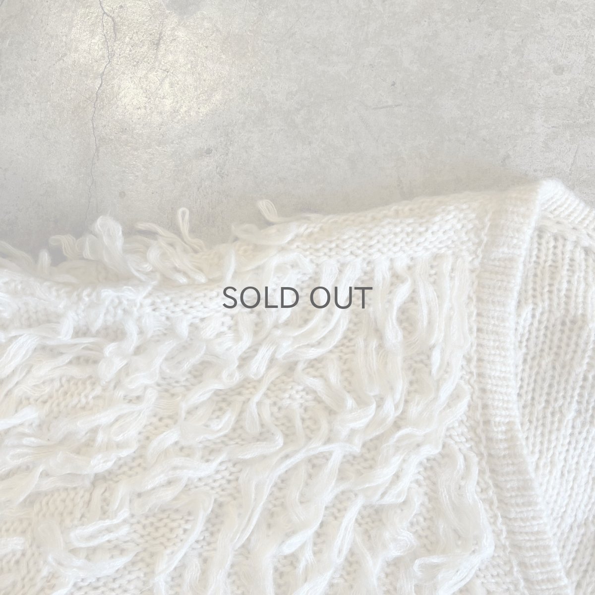 画像9: ALL OVER LOOP FRINGE LINE DESIGN KNIT CARDIGAN / Ladies M (9)