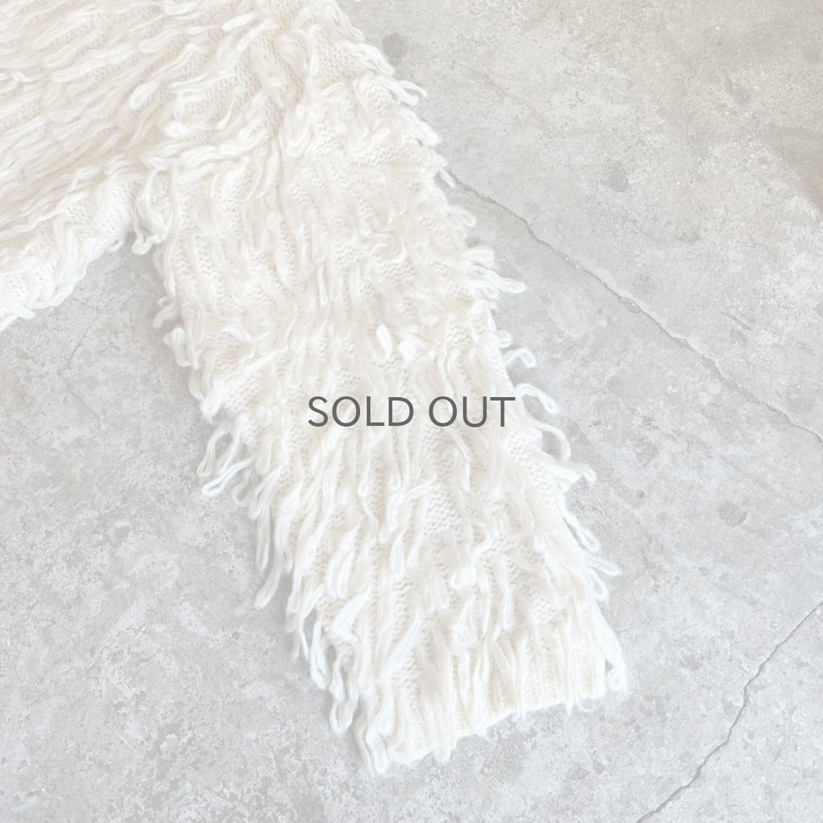 画像7: ALL OVER LOOP FRINGE LINE DESIGN KNIT CARDIGAN / Ladies M (7)