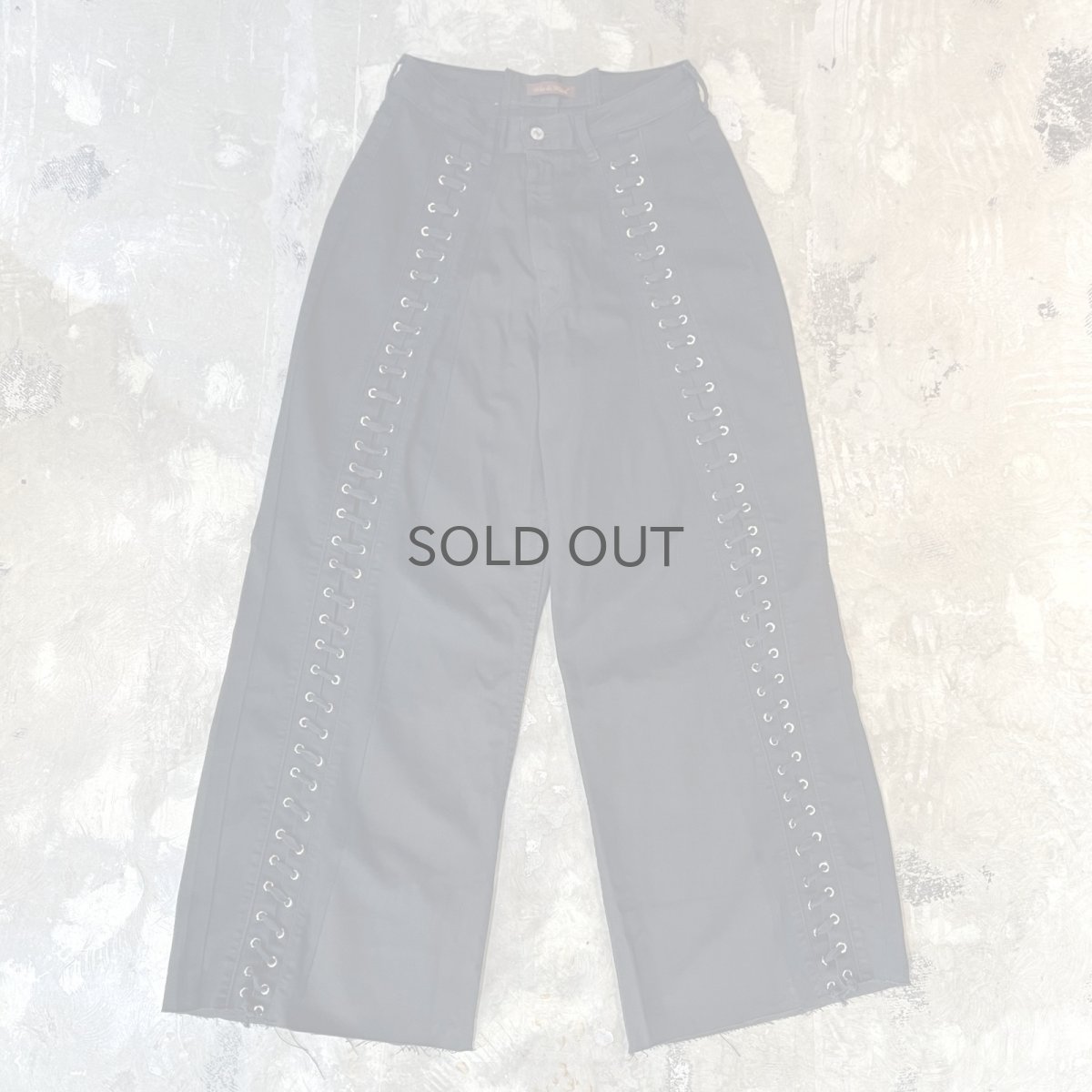 画像1: 【Wiz&Witch】"UNITED" TWO FACE LACE UP DENIM PANTS / OS (1)