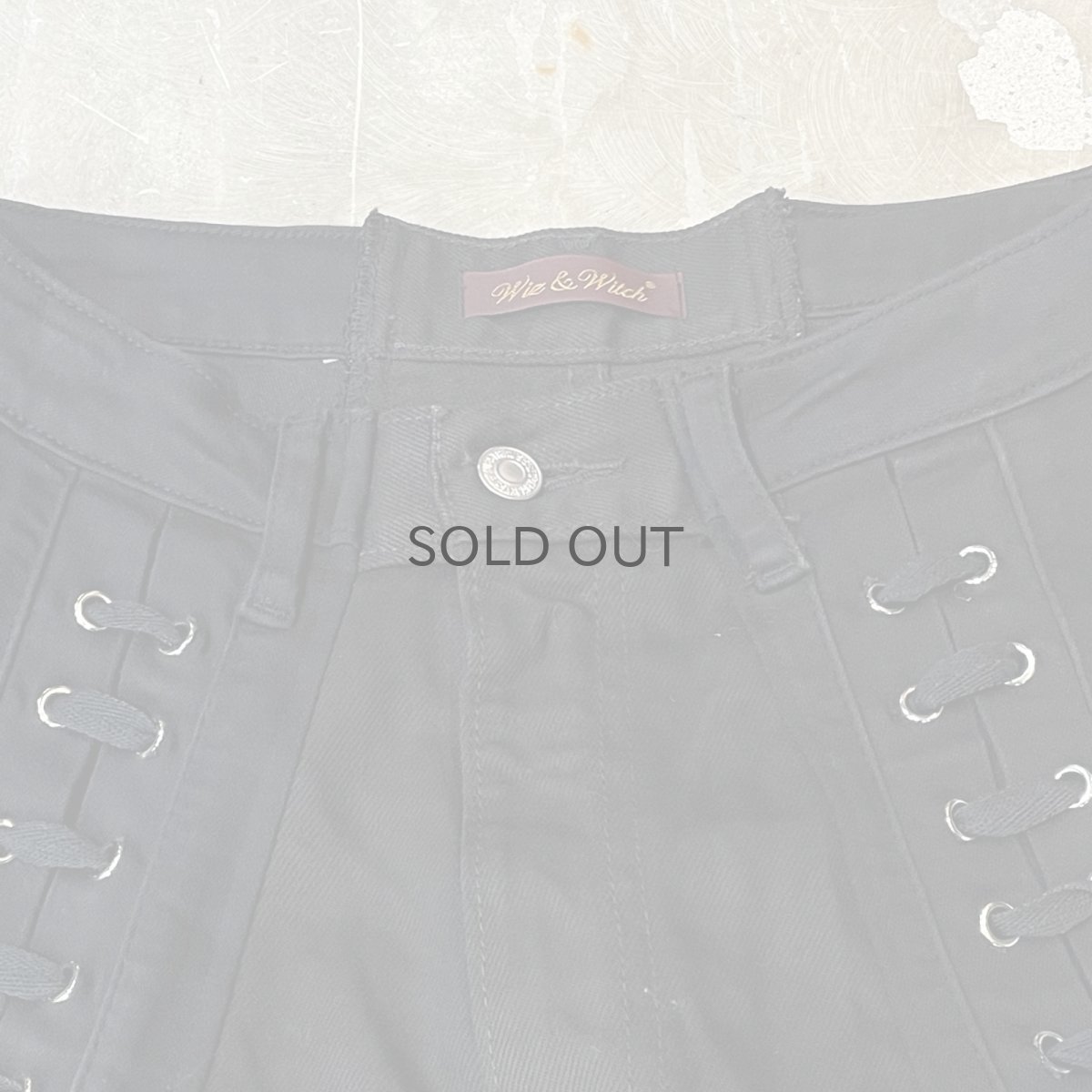 画像10: 【Wiz&Witch】"UNITED" TWO FACE LACE UP DENIM PANTS / OS (10)