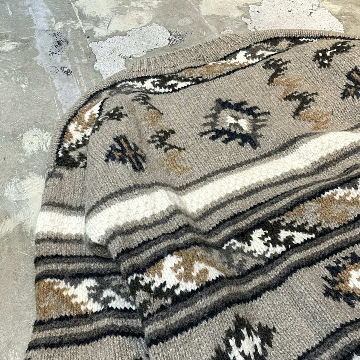 画像9: 【TIMBERLAND】NATIVE PATTERN WOOL HANDKNIT SWEATER / Mens XL (9)