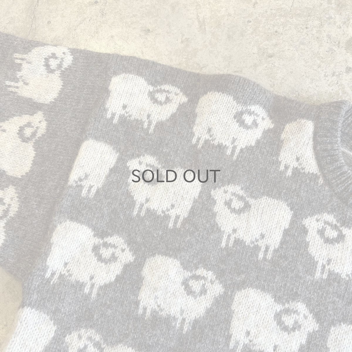 画像9: ALL OVER SHEEP PATTERN DESIGN KNIT SWEATER / Ladies L / MADE NEW ZEALAND (9)