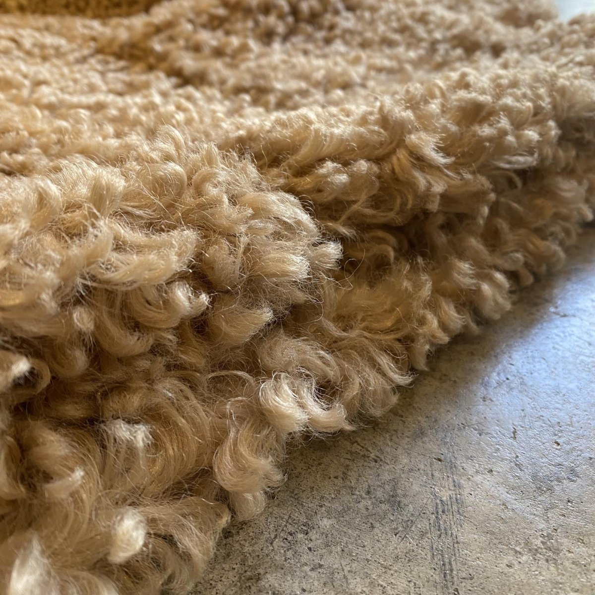 画像11: NO COLLAR POODLE BOA DESIGN JACKET / Ladies L (11)